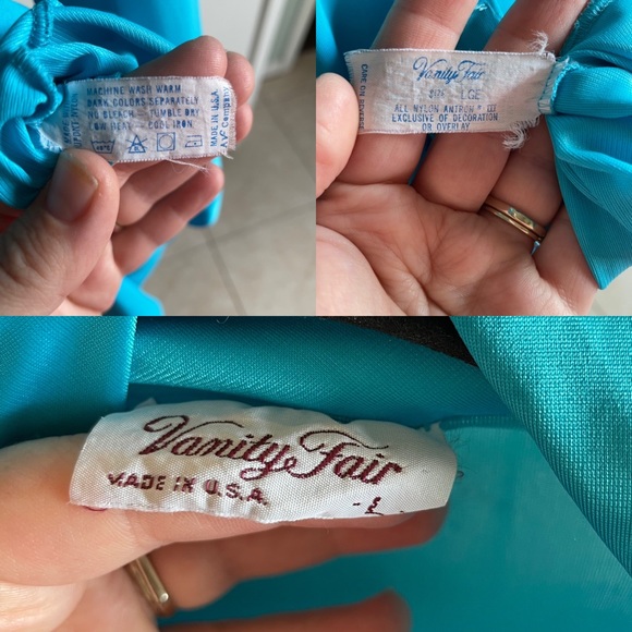 Vintage Vanity Fair Bright Blue Robe Housedress - Picture 14 of 15